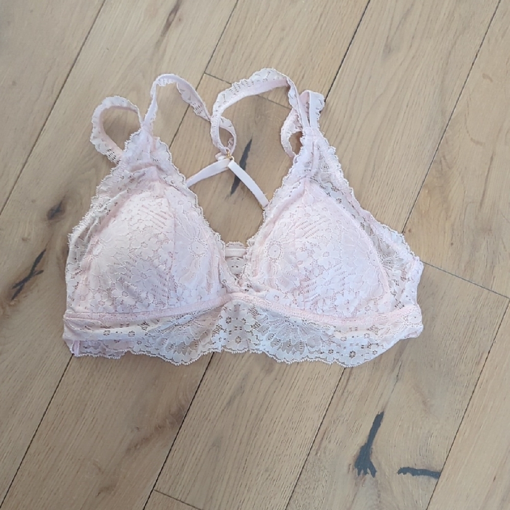 Lace Bralette in Soft Pink